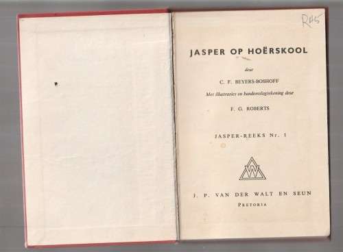 Jasper op Hoërskool - CF Beyers-Boshoff - Jasper reeks nr 1