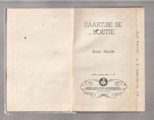 Saartjie se Boetie - Bettie Naude - APB - Nr 22 Saartjie reeks
