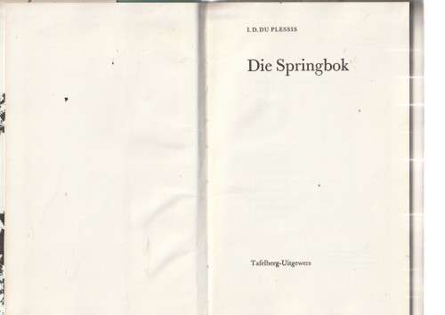 Die Springbok - ID du Plessis - Nr 1 in Rugby reeks