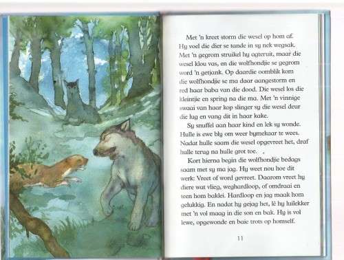 White Fang die Wolfhond - Jack Londen - Verkorte geillustreerde kinder uitgawe