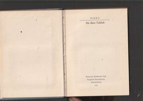 Die Bont Takbok - Mikro - 1957 - Nr 1 in Boere oorlog trilogie