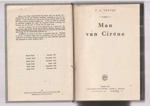 Man van Cirene - FA Venter - Roman