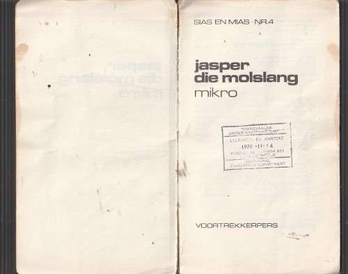 Jasper die Molslang - Mikro - Sias en Mias reeks nr 4