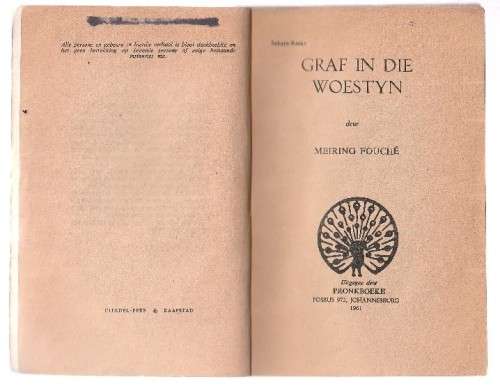 Graf in die Woestyn - Meiring Fouche (k4) - Sahara Avontuur - Pronk Boek 1961
