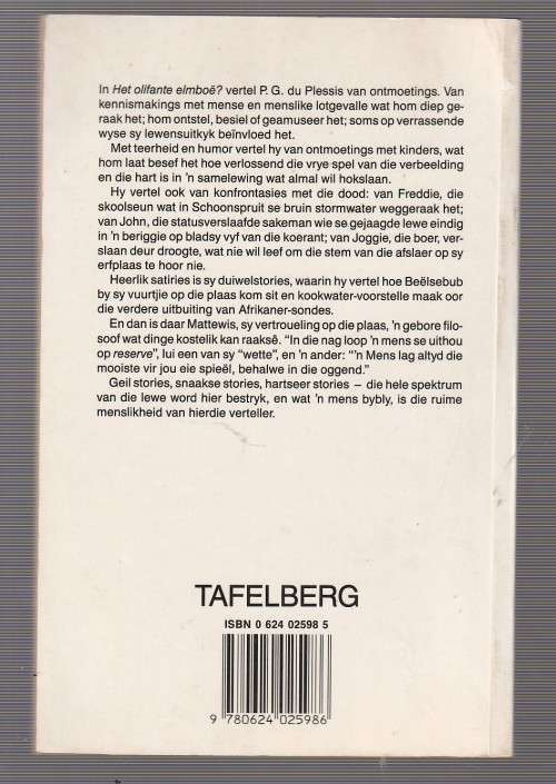 Het olifante elemboe? PG du Plessis - Humoristiese vertellings