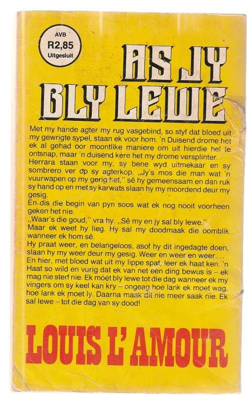 As jy bly lewe - Louis L`Amour (o1) - Western
