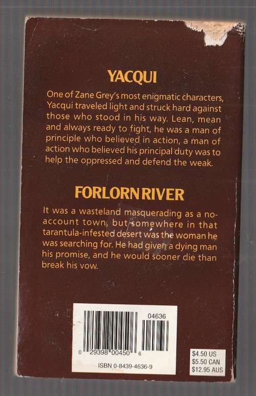 Siege at Forlorn River - Zane Grey (a1) Yacqui no 2 Western