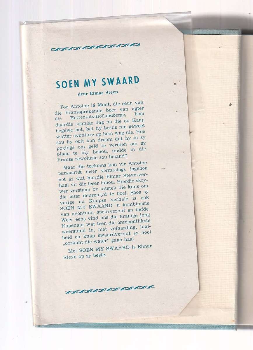 Soen my Swaard - Elmar Steyn ((b10) - Ou Kaapse verhaal