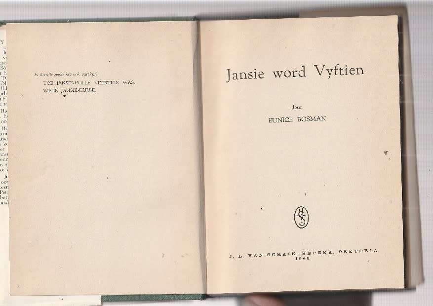 Jansie word vyftien - Eunice Bosman (b1) 1960 - Jansie nr 2