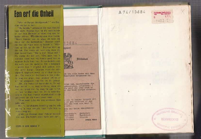 Een erf die onheil - DH Combrink - (f4) - Klub 707 Speurverhaal