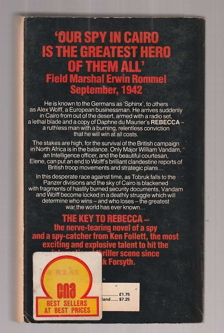 The key to Rebecca - Ken Follett (j) - WW2 Spy novel