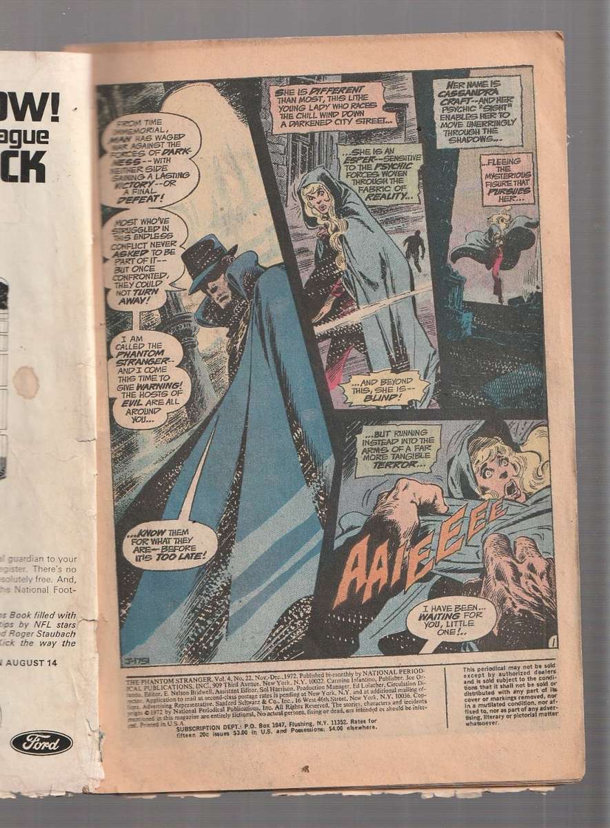 The Phantom Stranger no 22 1972 - vintage comic