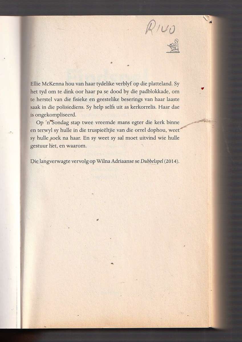 Eindspel - Wilna Adriaanse (b) - Misdaad riller vervolg op Dubbelspel