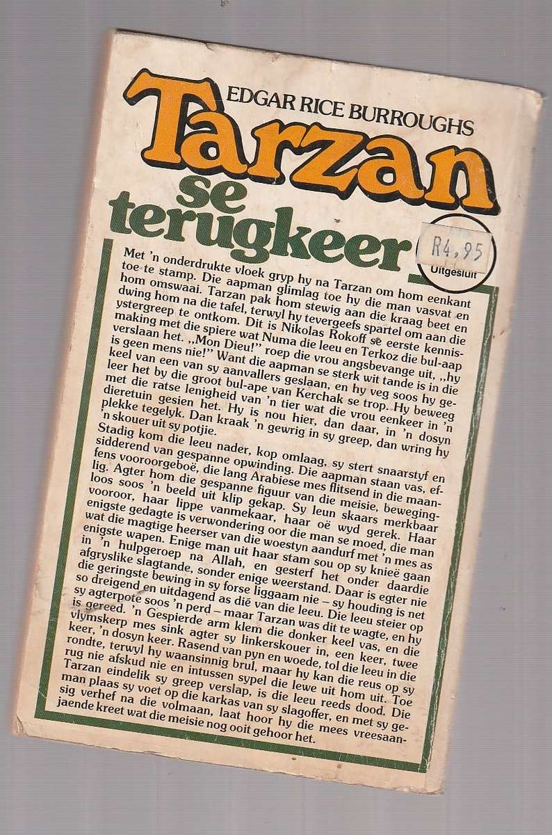 Tarzan se Terugkeer - Edgar Rice Burroughs - Tarzan reeks nr 2 (k)