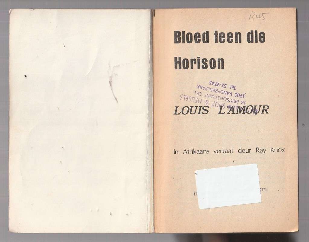 Bloed teen die Horison - Louis L`Amour (o) Western