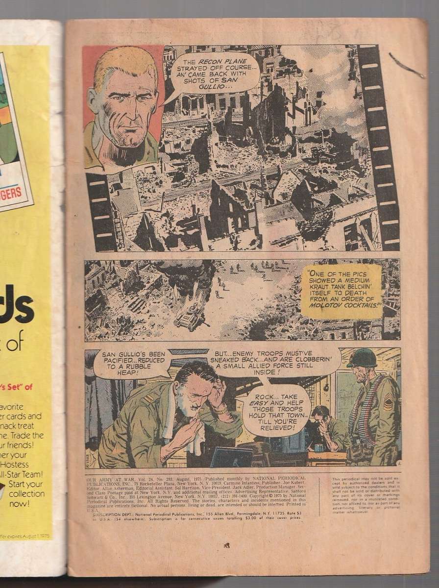 SGT Rock n0 283 Vintage 1975 Comic