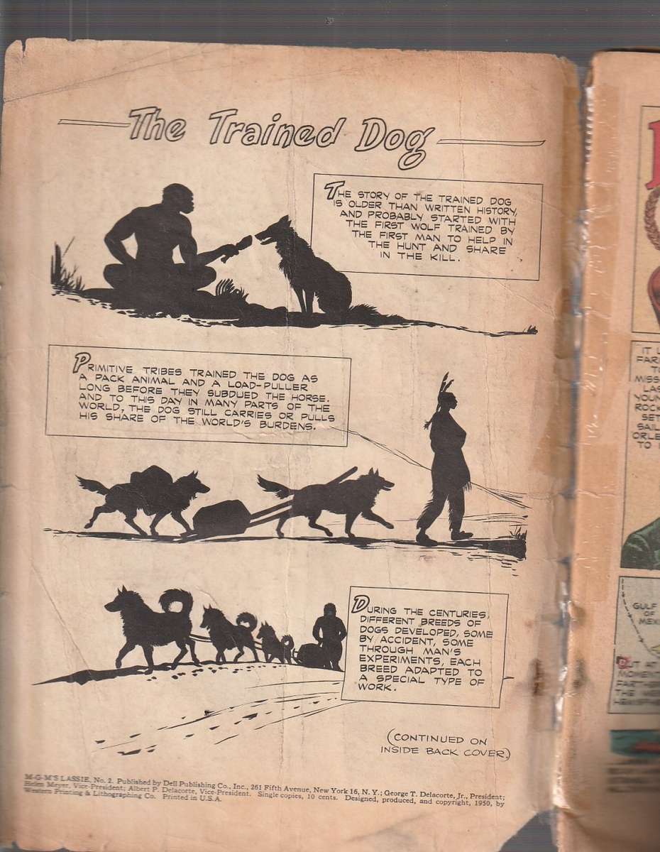 Lassie no 2 Vintage Atom age comic 1950