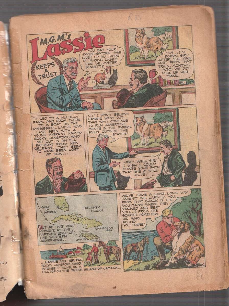 Lassie no 2 Vintage Atom age comic 1950