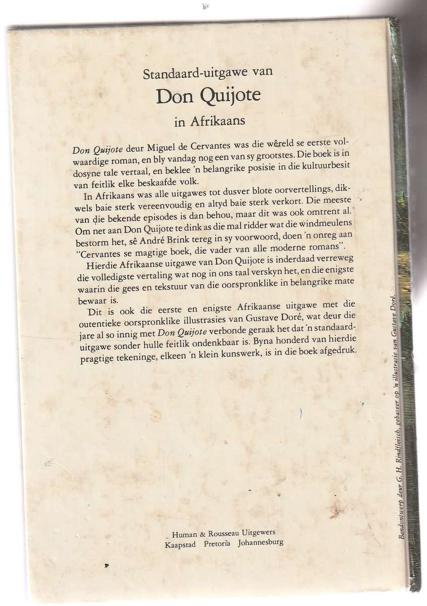 Don Quijote - M de Cervantes - vertaler Andre P Brink - Klasieke avontuur verhaal
