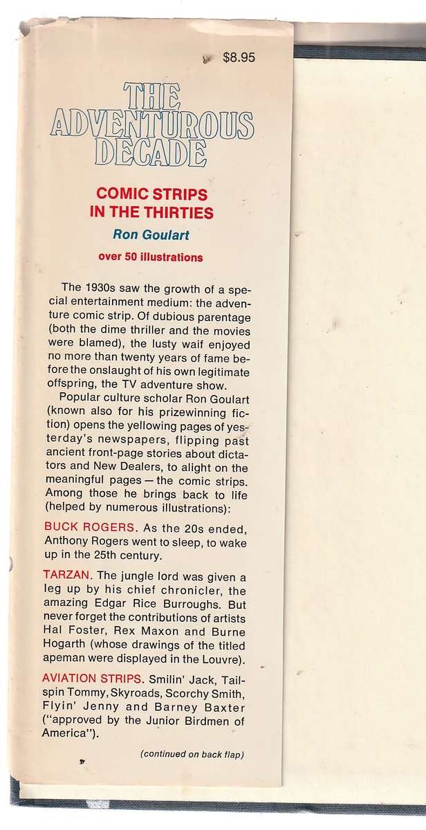 The Adventurous Decade - Ron Goulart - History of Vintage comic strips