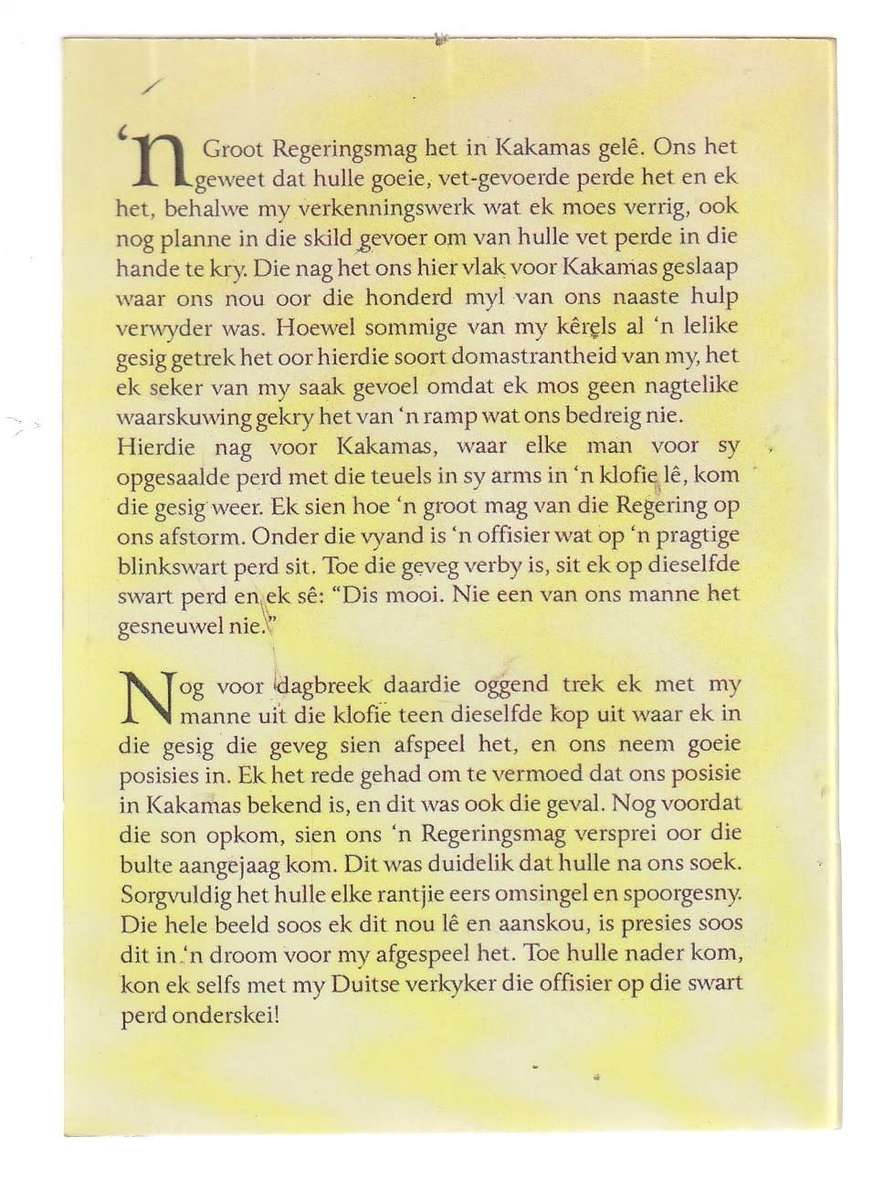 Agter die skerms met die Rebelle - Kalahari Mac - Nr 3 - Mac se verdere avonture