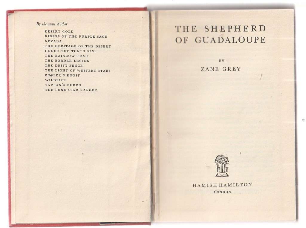The Shepherd of Guadaloupe -Zane Grey - Western