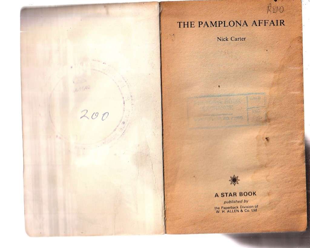 Killmaster  - The Pamplona Affair - Nick Carter - Tourists at Pamplona dies of radiation sickness