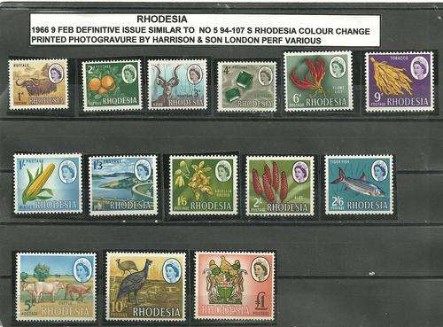 1966 MINT RHODESIA SET TO 1 POUND