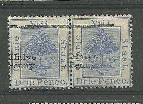 1896 O.V.S 1/2 ON 3p MISPLACED O/PRINT