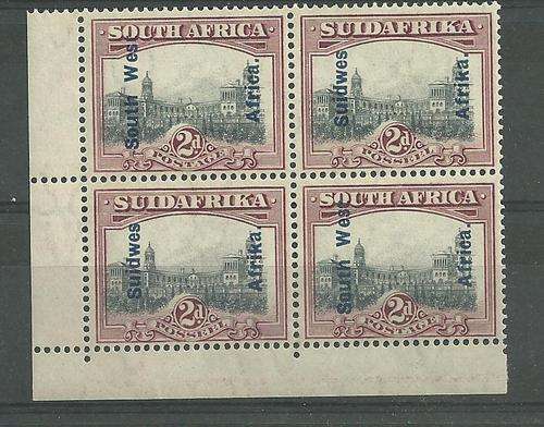 1926 UNMOUNTED MINT 2d S.W.A. O/P BLK OF 4