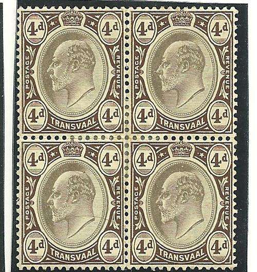 1903 4d MINT BLOCK OF 4