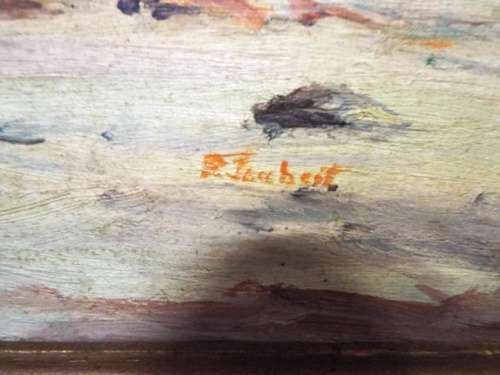 WOW ,RARE R JOUBERT OIL PAINTIG ,,VERY OLD (BIG )