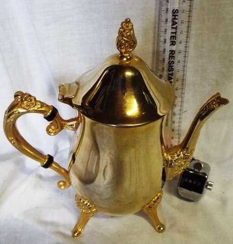 STUNNING COLLECTABLE COPPER TEA POT WITH HINGED LID