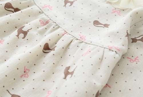 Girls Floral Collar Dress