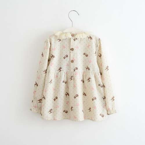 Girls Floral Collar Dress