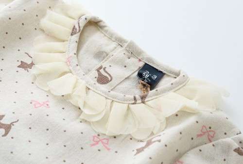 Girls Floral Collar Dress