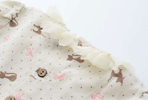 Girls Floral Collar Dress