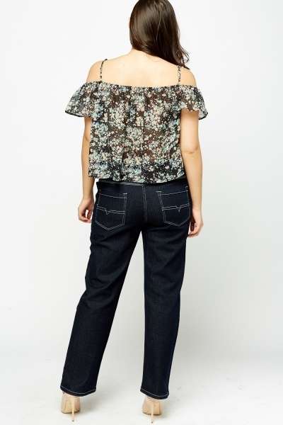 PLUS SIZE Straight Leg Denim Jeans