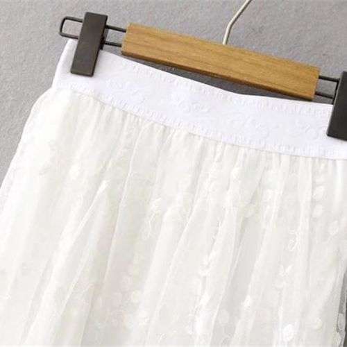 White Lace/Mesh Skirt