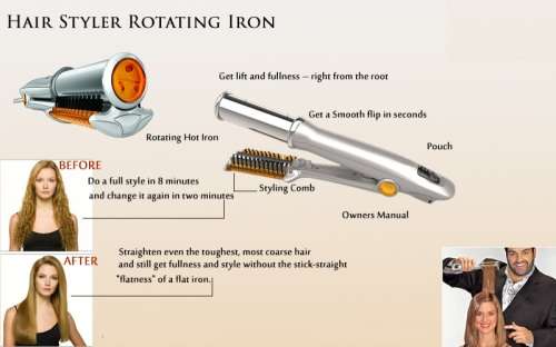 Wet'nDry Rotating Hair Straightener