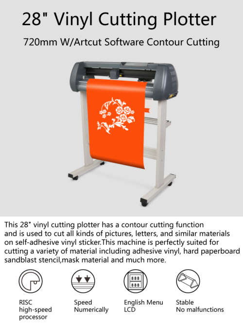 720mm 28'' Vinyl Sign Sticker Cutter Cutting Plotter Machine