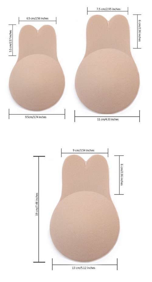 IN STOCK Invisible Lifting Rabbit Ear Bra Beige Medium