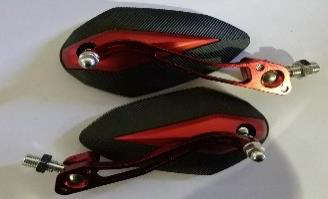 Red Aluminum Scooter And Motorcycle Mirrors