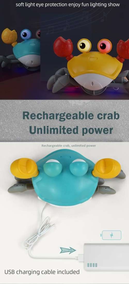 Electric cute crab crawling toy