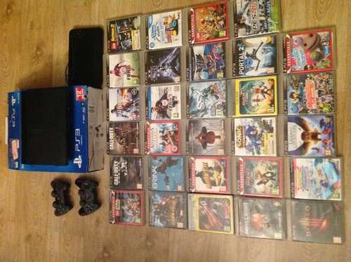 PS3 12Gb Console with 25 games