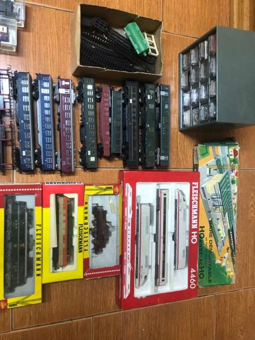 Fleischmann miniature trains, coaches rails and many other items