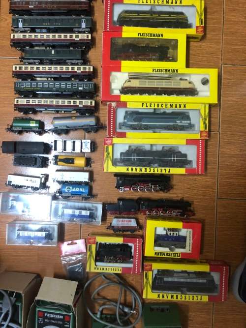 Fleischmann miniature trains, coaches rails and many other items