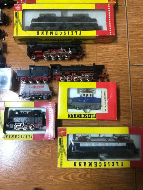 Fleischmann miniature trains, coaches rails and many other items