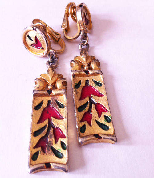 Gorgeous antique earrings -exact age/origin unknown!