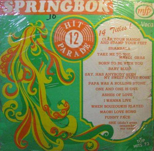 Springbok Hit Parade vol 12 Lp record
